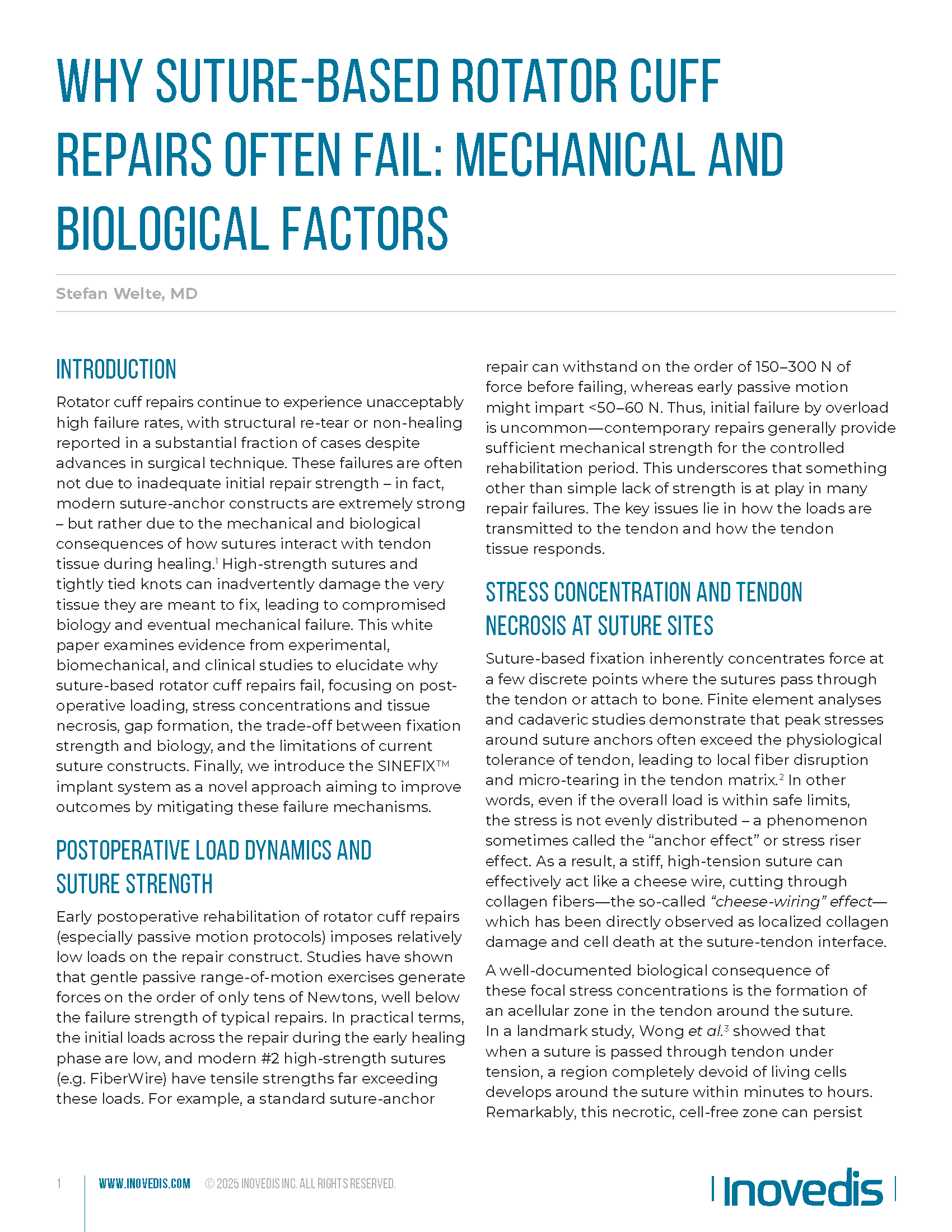 Why Suture-Based Rotator Cuff Repairs Often Fail: Mechanical and Biological Factors